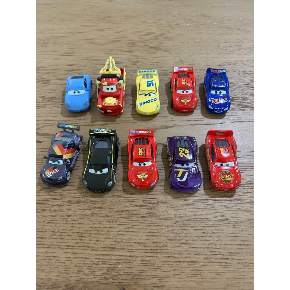 10 Disney Pixar Cars Diecast Lot - Excellent Condition